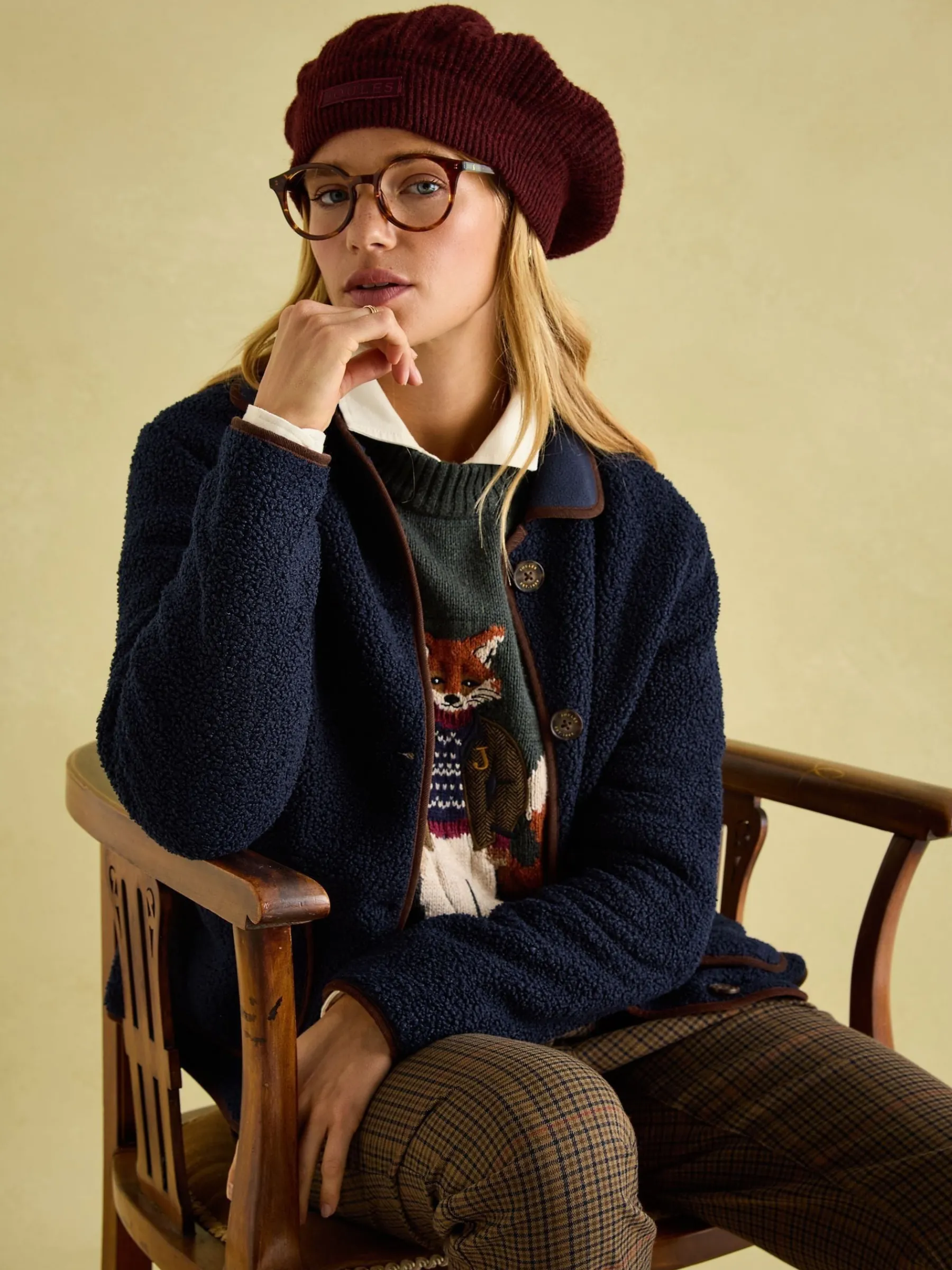 Sadie Button Down Fleece Jacket<Joules Discount