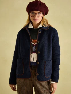 Sadie Button Down Fleece Jacket<Joules Discount