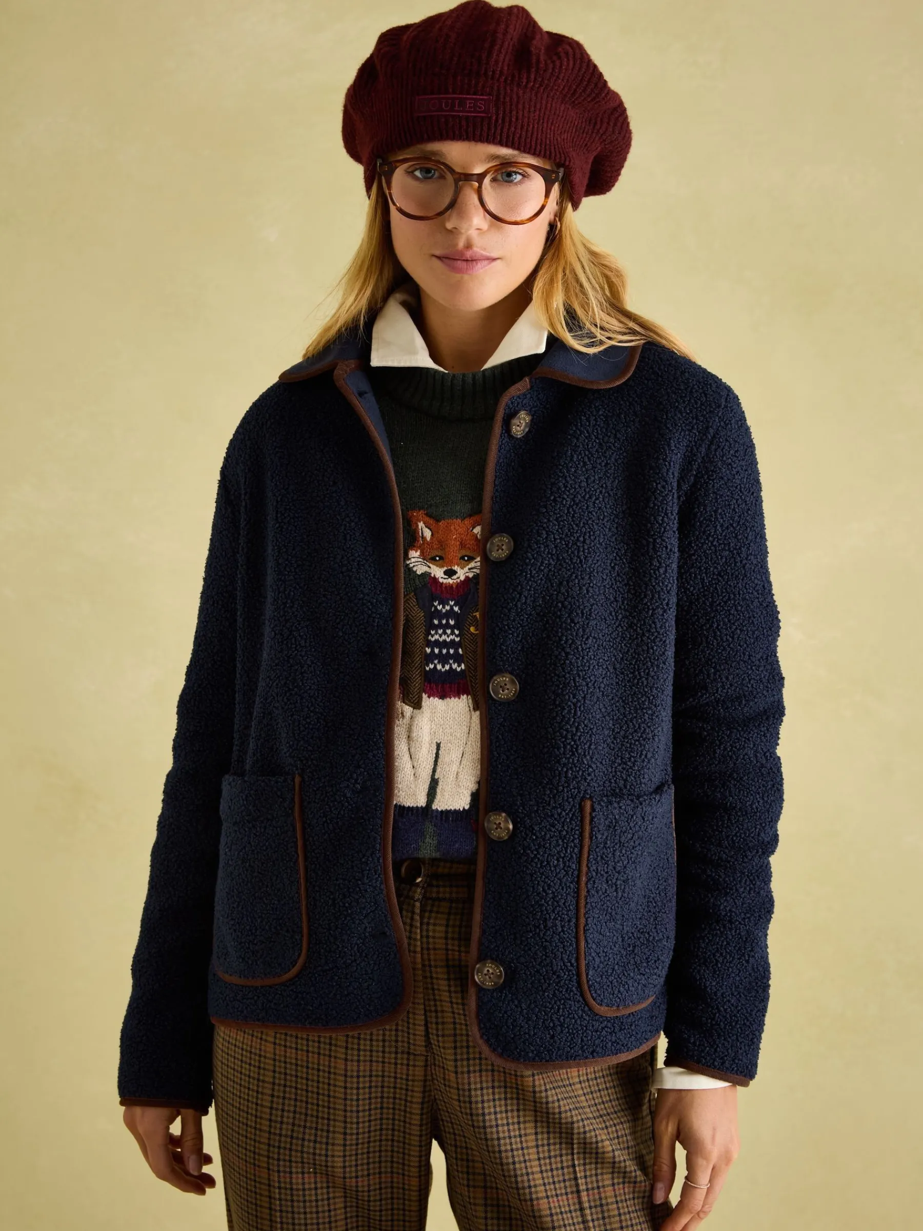 Sadie Button Down Fleece Jacket<Joules Discount