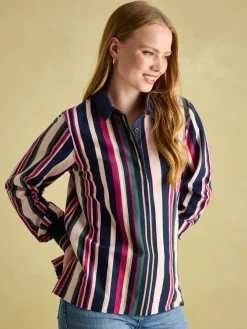Sammie Multi Striped Heavyweight Cotton Rugby Shirt<Joules Hot