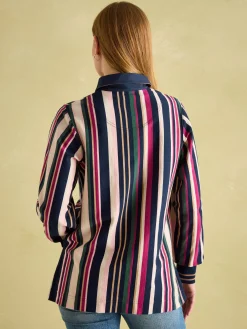 Sammie Multi Striped Heavyweight Cotton Rugby Shirt<Joules Hot
