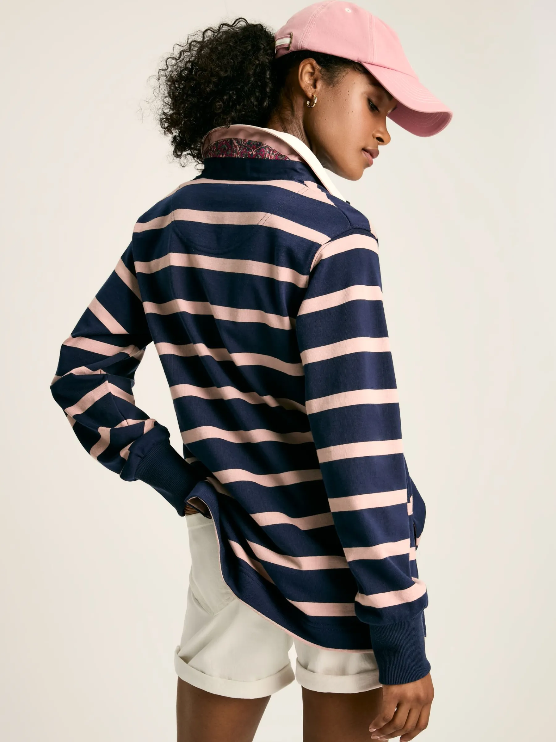 Sammie Navy Blue Striped Heavyweight Cotton Rugby Shirt<Joules Best