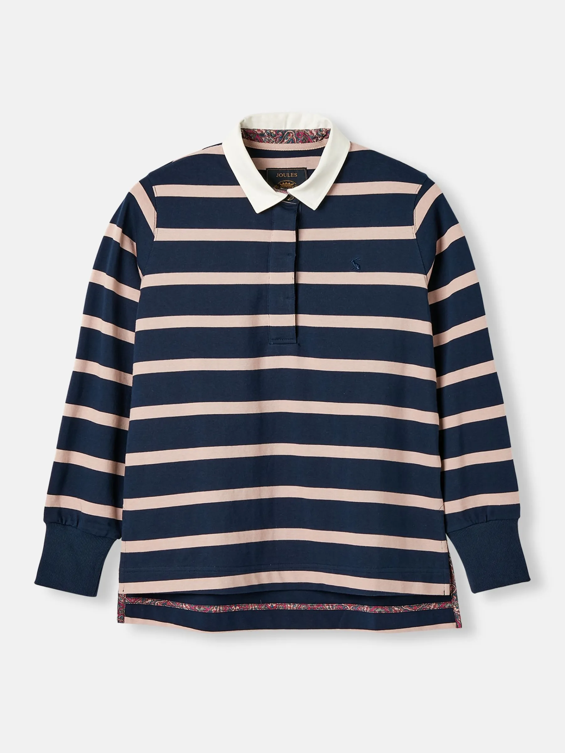 Sammie Navy Blue Striped Heavyweight Cotton Rugby Shirt<Joules Best