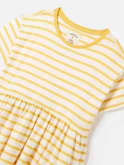 Skye Yellow Striped Jersey T-Shirt Dress<Joules Online
