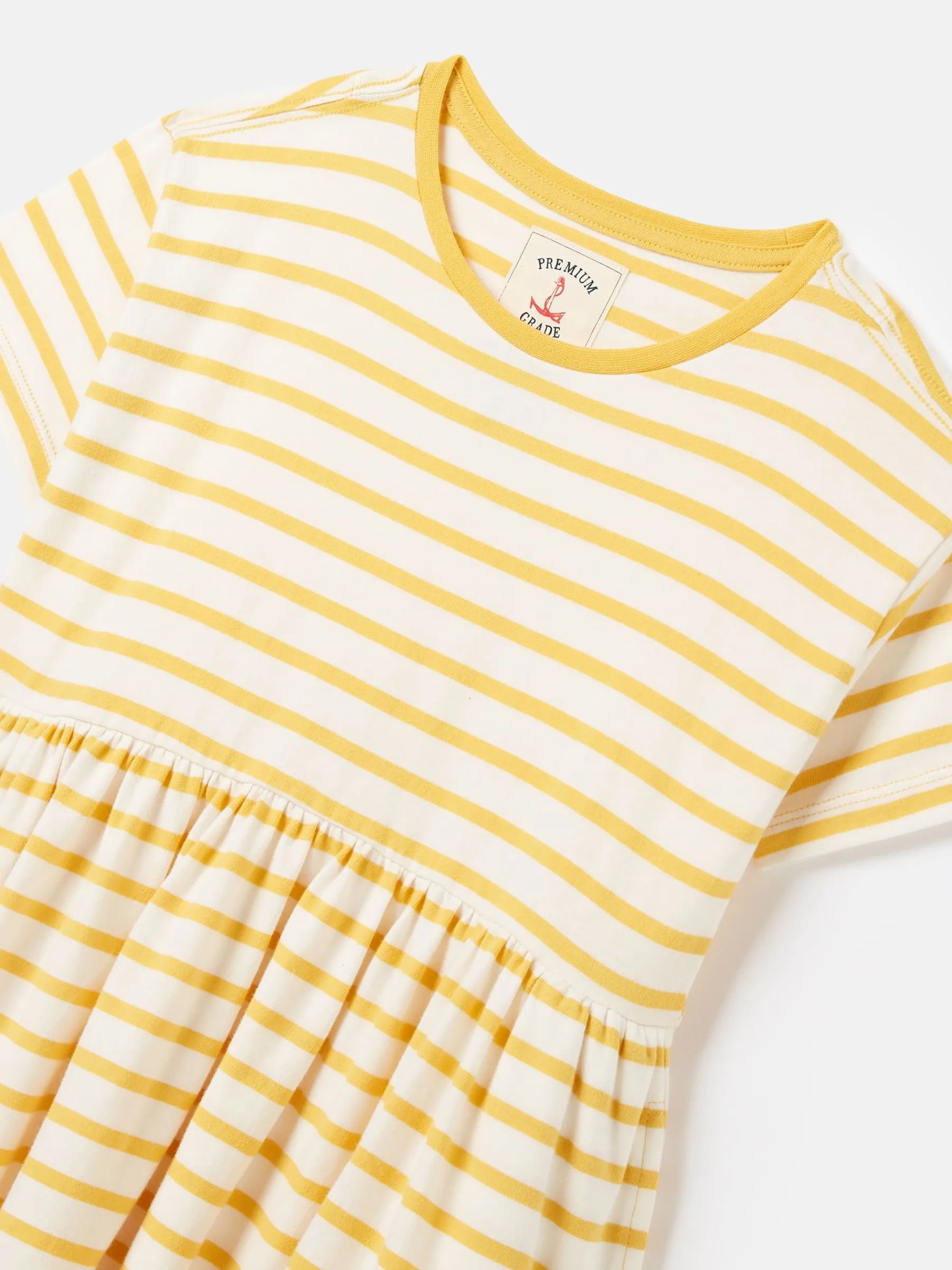 Skye Yellow Striped Jersey T-Shirt Dress<Joules Online
