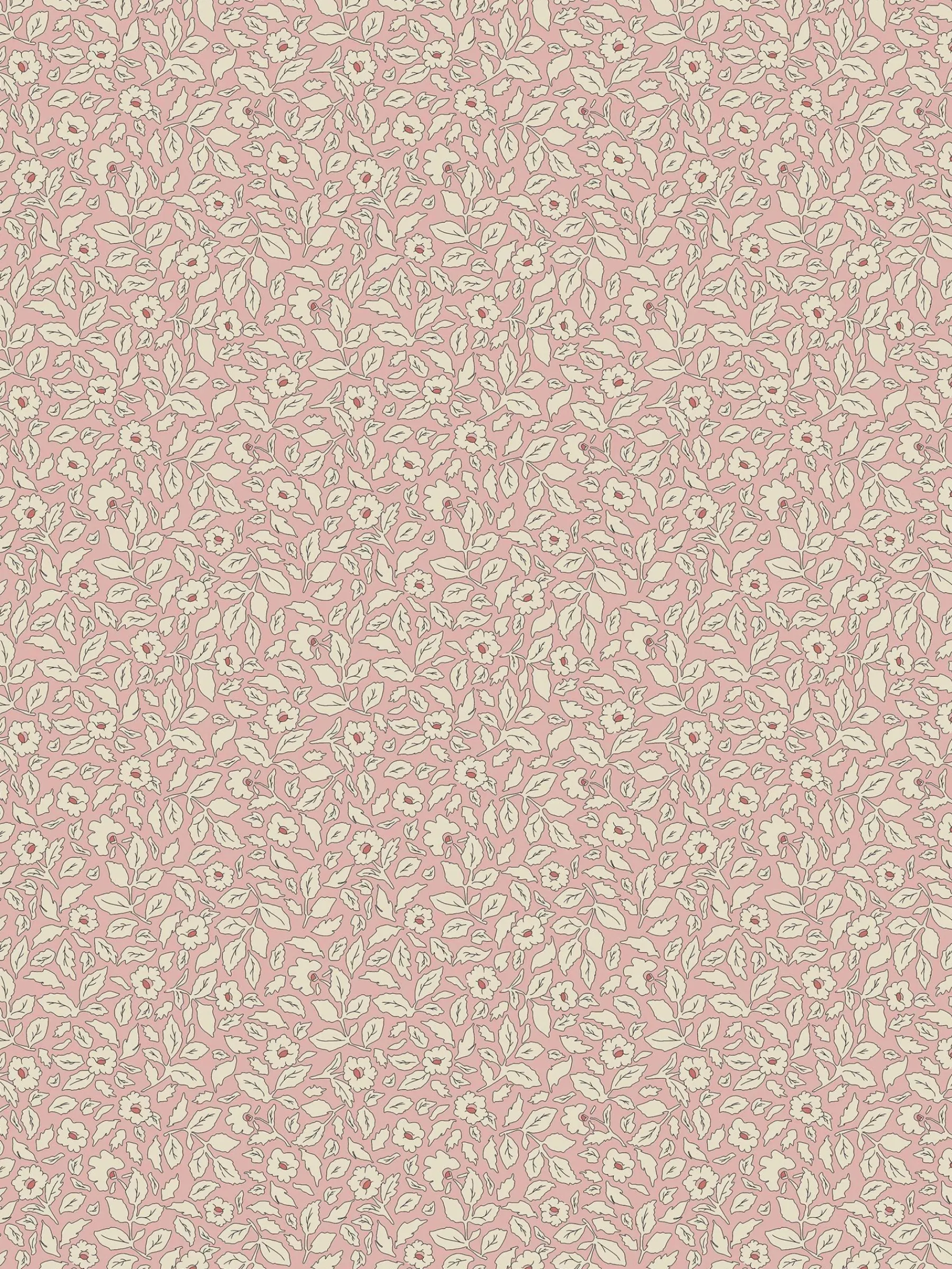 Soft Pink Ditsy Floral Print 10M Wallpaper<Joules Outlet