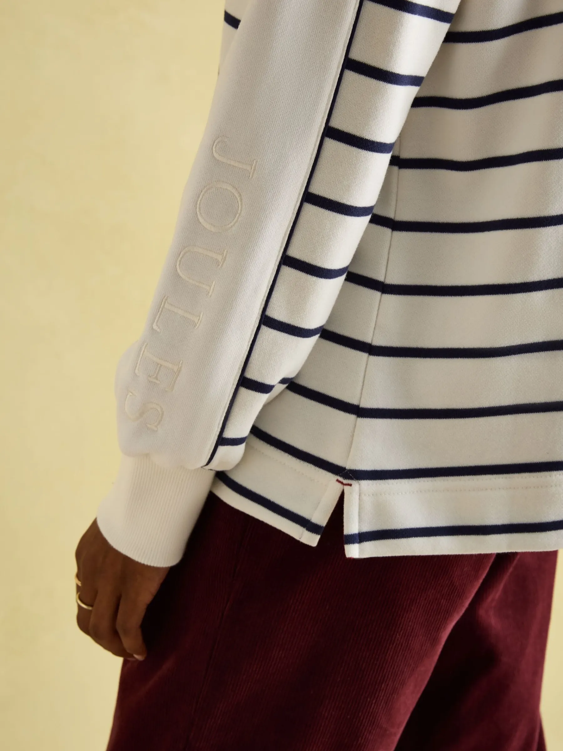 Southwold Button Down Striped Sweatshirt<Joules Clearance