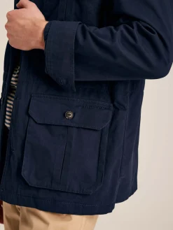 Taddington Navy Blue Cotton Field Jacket<Joules Outlet