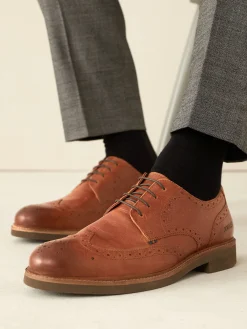 Tan Brown Leather Brogues<Joules Discount