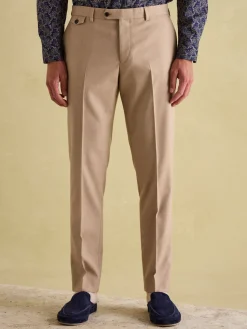 Tan Brown Slim Fit Flannel Suit Trousers<Joules Discount