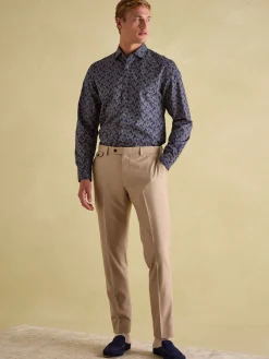 Tan Brown Slim Fit Flannel Suit Trousers<Joules Discount