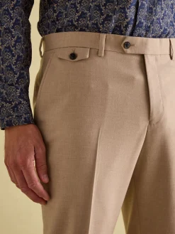 Tan Brown Slim Fit Flannel Suit Trousers<Joules Discount