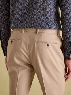 Tan Brown Slim Fit Flannel Suit Trousers<Joules Discount