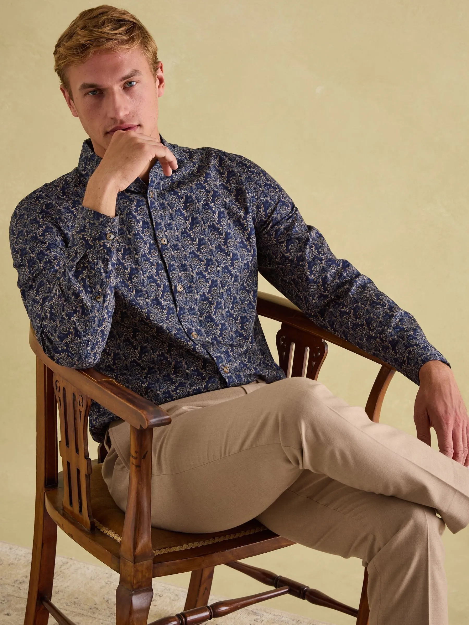 Tan Brown Slim Fit Flannel Suit Trousers<Joules Discount