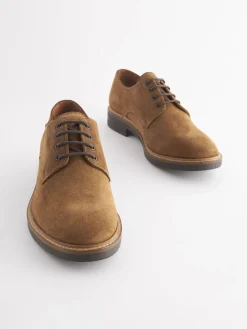Tan Suede Classic Derby Shoes<Joules New