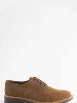 Tan Suede Classic Derby Shoes<Joules New