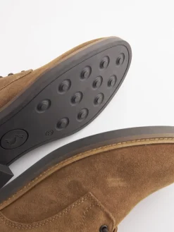 Tan Suede Classic Derby Shoes<Joules New