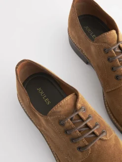 Tan Suede Classic Derby Shoes<Joules New
