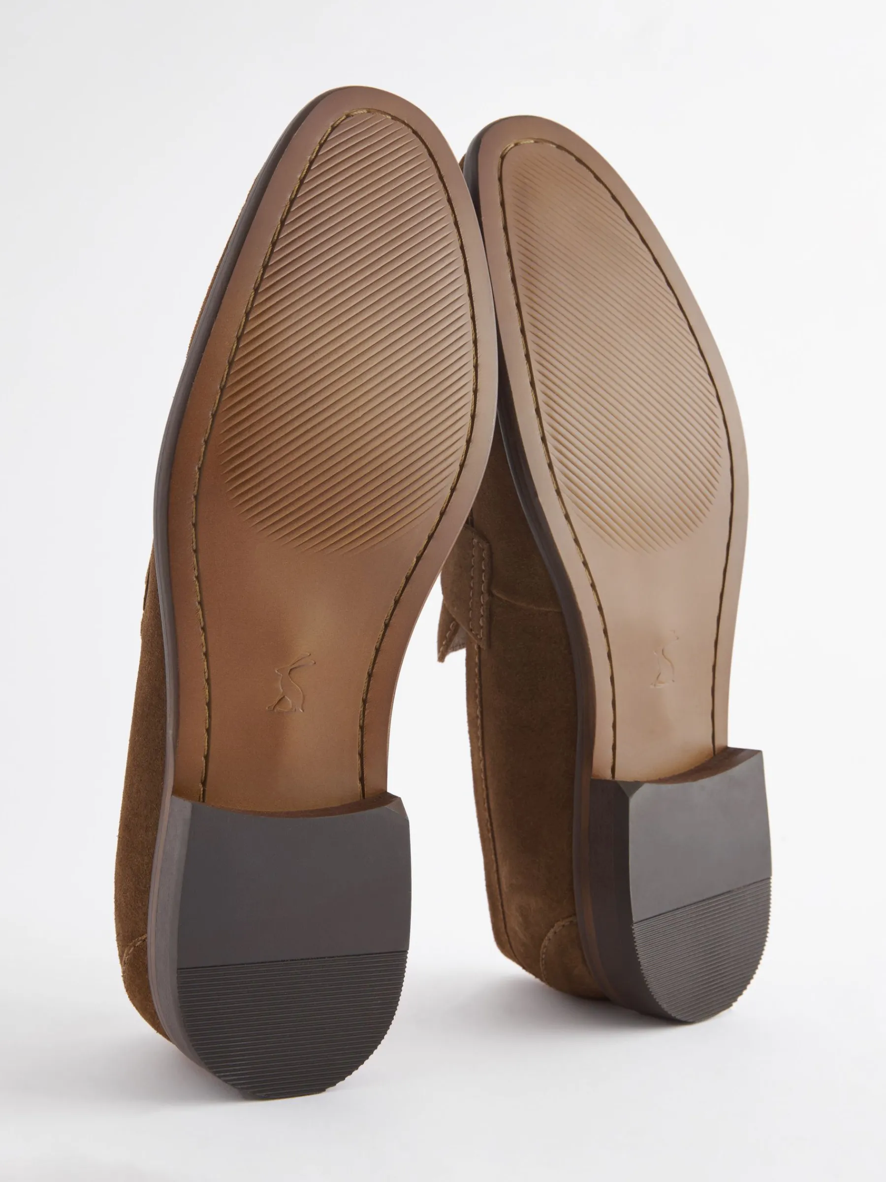 Tan Suede Penny Loafers<Joules