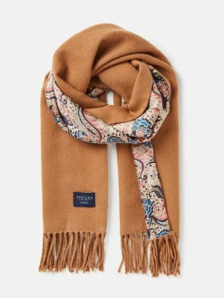 Templeton Silk and Wool Blend Double Sided Scarf<Joules