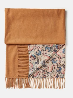 Templeton Silk and Wool Blend Double Sided Scarf<Joules