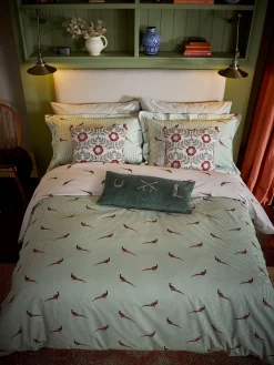 The Pheasant 100% Cotton Pheasant Bedding Set<Joules Clearance