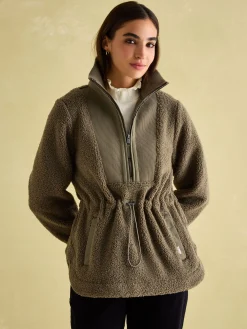 Thurleston Khaki Green Borg Fleece<Joules Clearance