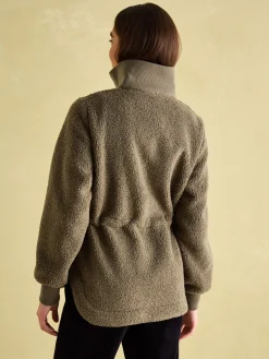 Thurleston Khaki Green Borg Fleece<Joules Clearance