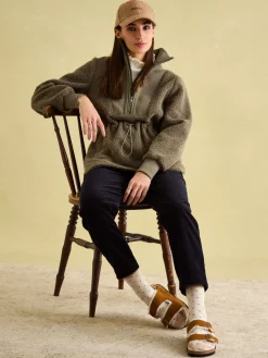 Thurleston Khaki Green Borg Fleece<Joules Clearance