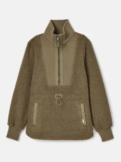 Thurleston Khaki Green Borg Fleece<Joules Clearance