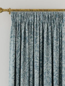 Twilight Ditsy Set of 2 Duck Egg Blackout Pencil Pleat Curtains<Joules New