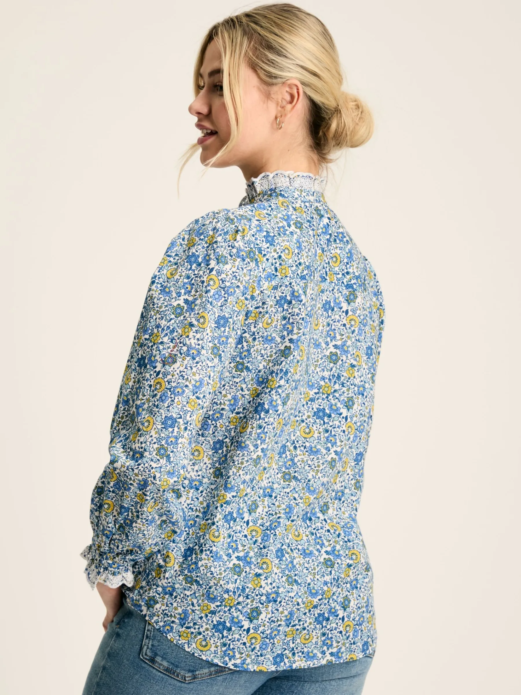 Valentina Broderie Trim Blouse<Joules Best