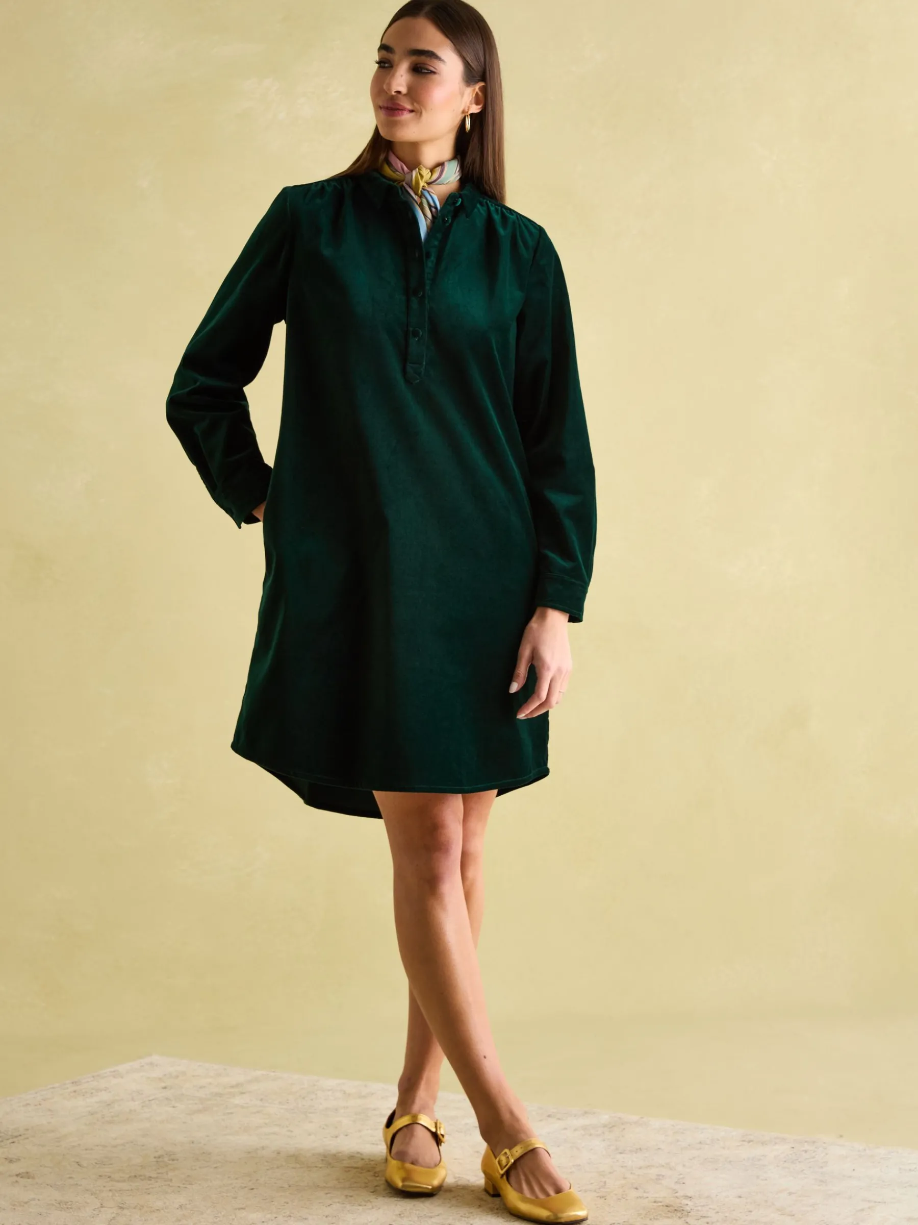 Velvet Marlowe Nehru Collar Shirt Dress<Joules Discount