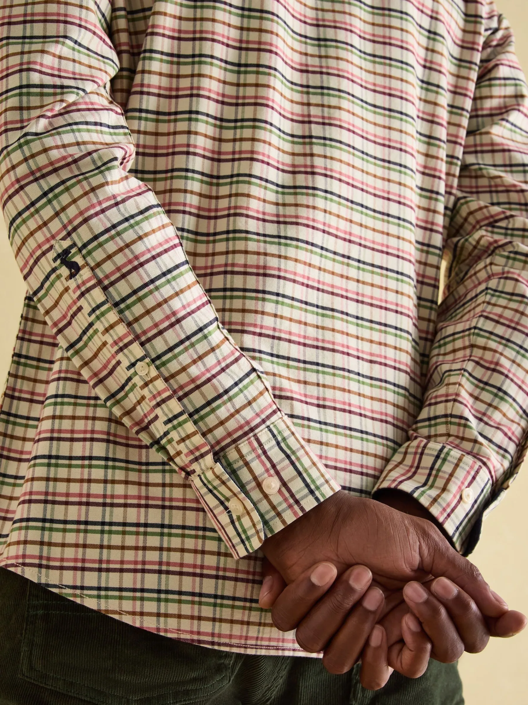 Welford Cream Multi Cotton Check Shirt<Joules Sale