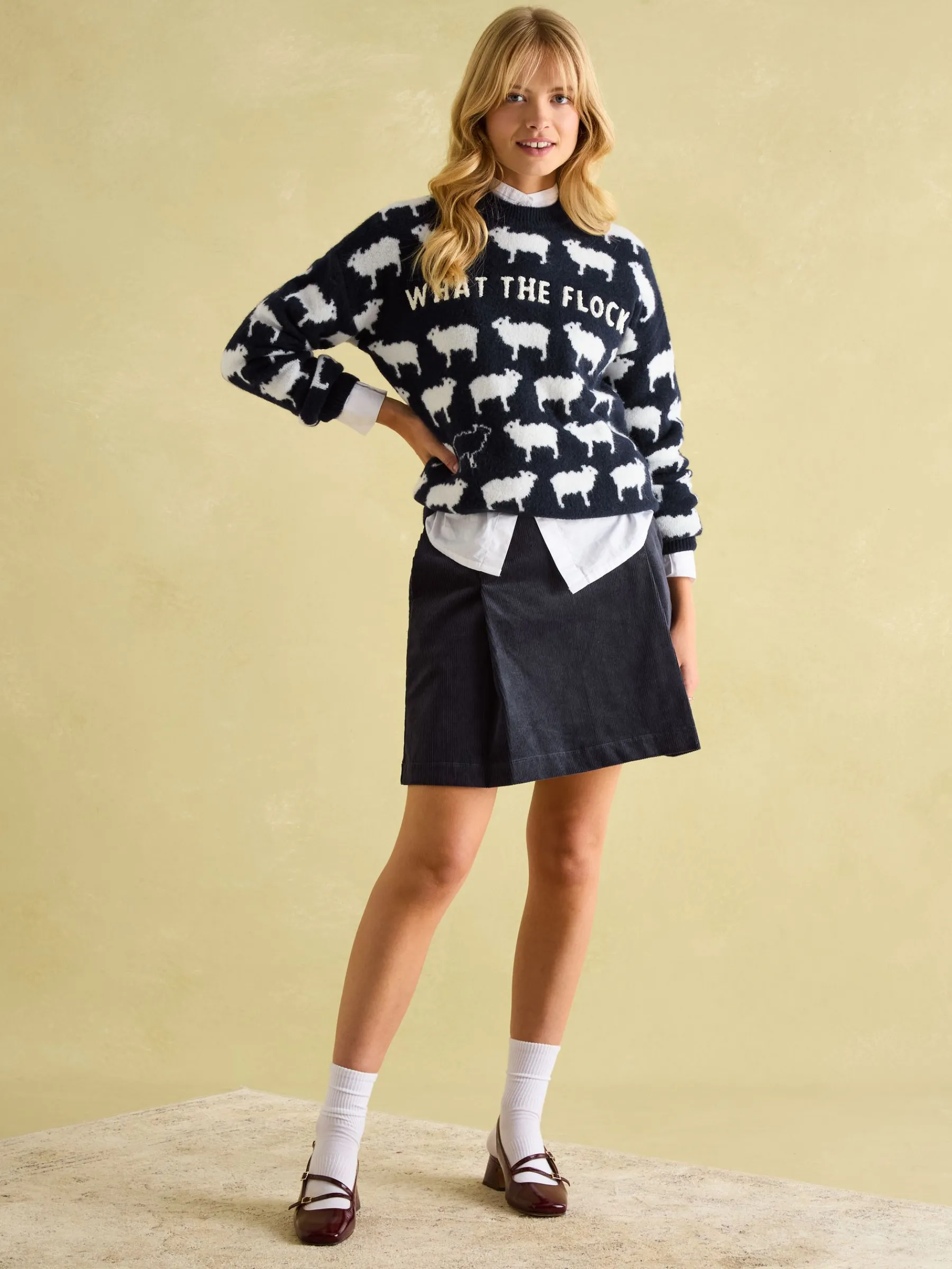 What The Flock Intarsia Sheep Jumper<Joules Online