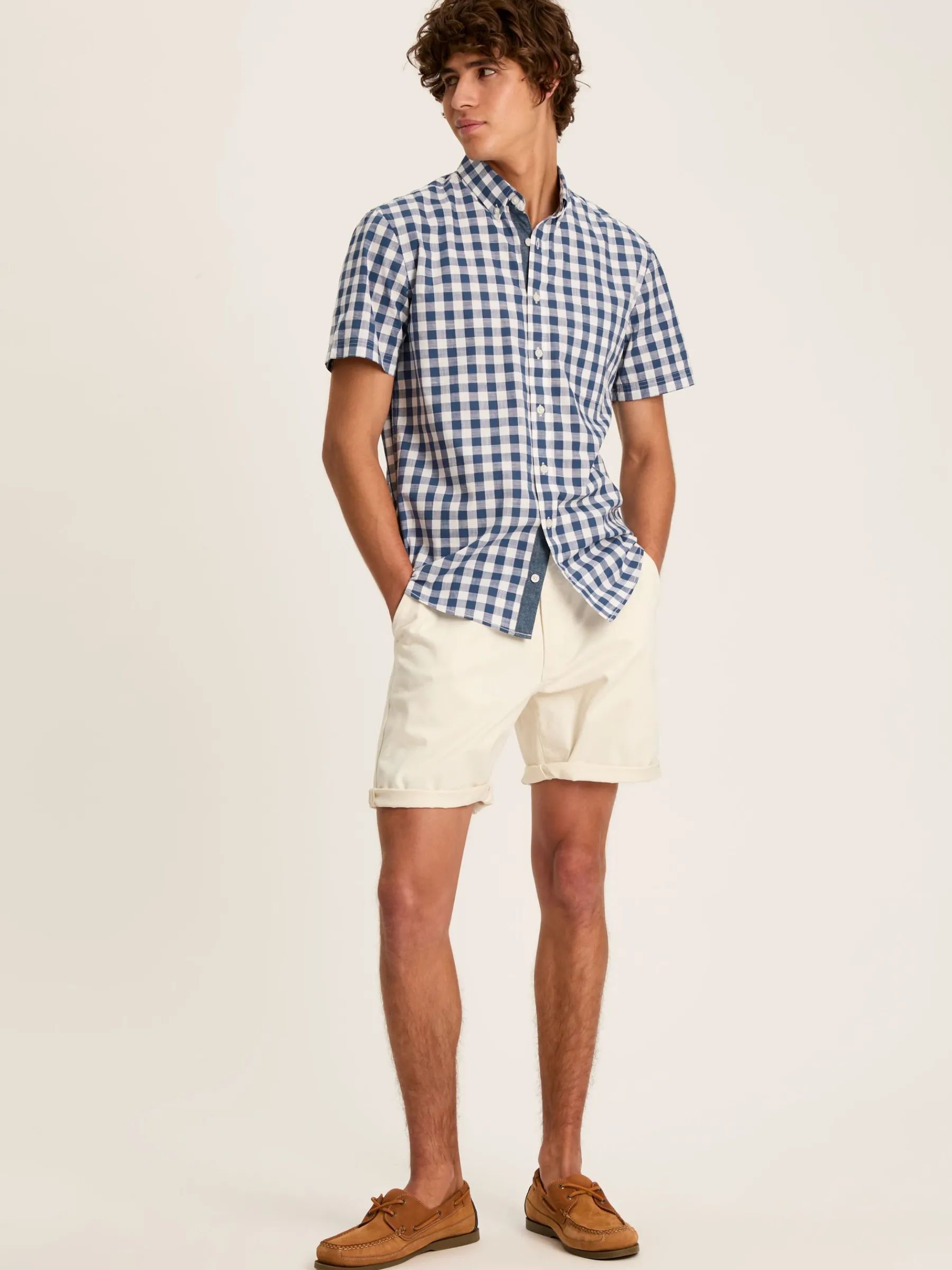 Wilson Gingham Classic Fit Short Sleeve Shirt<Joules New