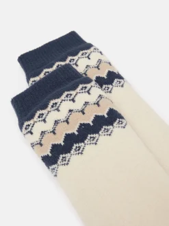 Women's Chalet Fair Isle Fleece Lined Socks (size 4-8)<Joules Hot
