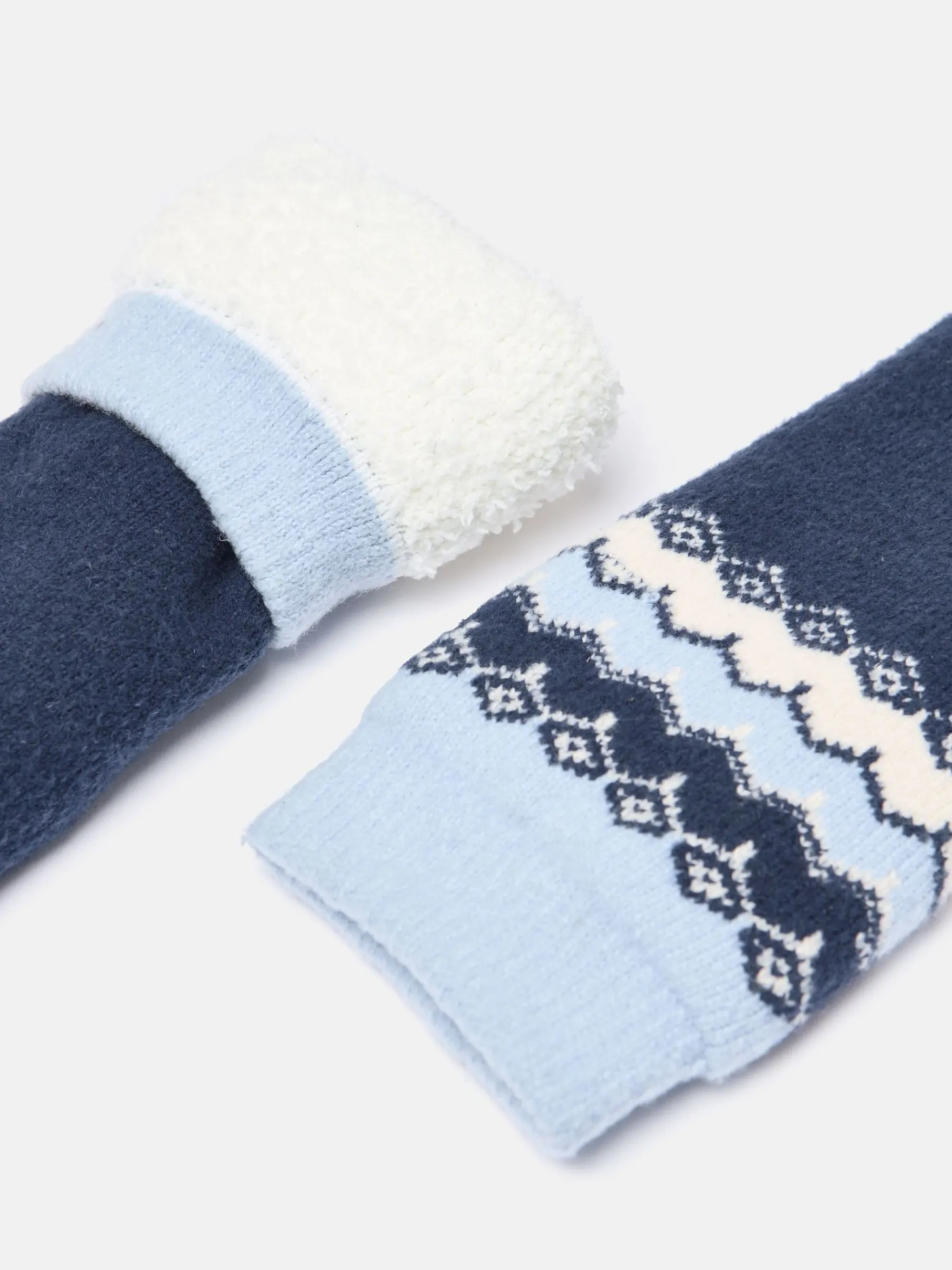 Women's Chalet Fair Isle Fleece Lined Socks (size 4-8)<Joules New