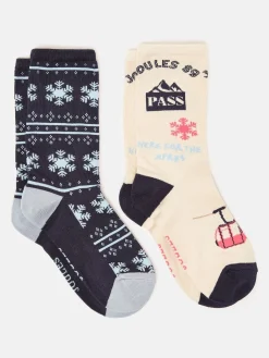 Women's Everyday 2 Pack Socks (size 4-8)<Joules Clearance
