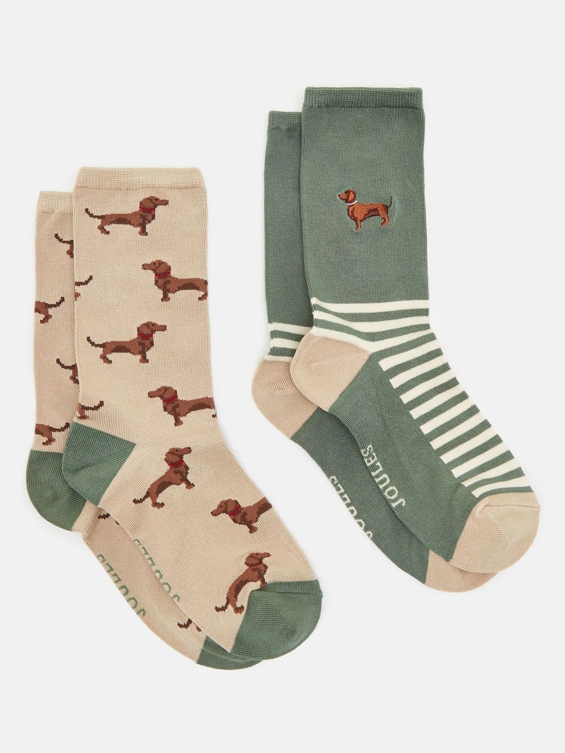Women's Everyday 2 Pack Socks (size 4-8)<Joules Outlet