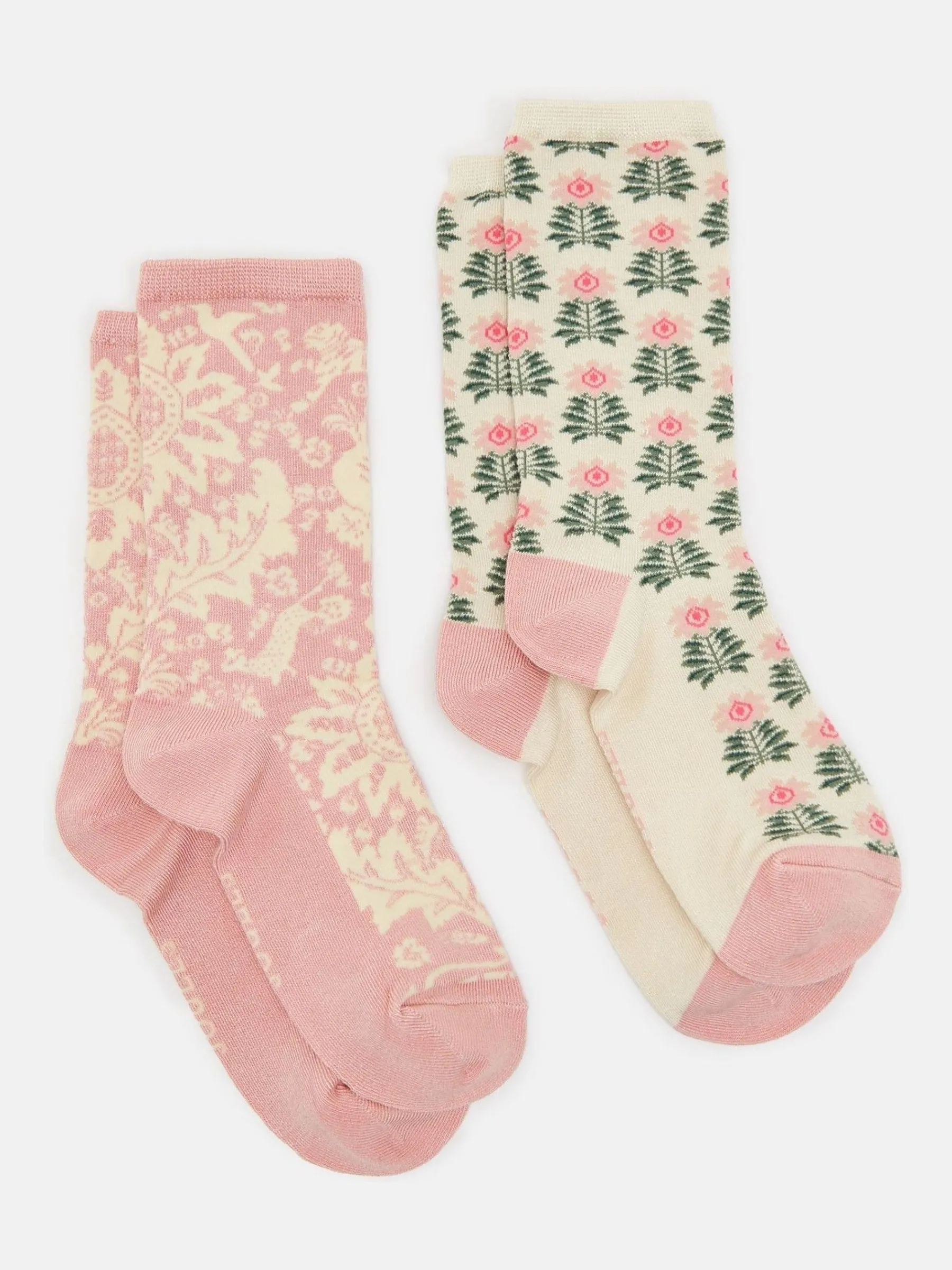 Women's Everyday Multi Blush 2 Pack Socks (size 4-8)<Joules New