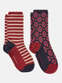 Women's Everyday 2 Pack Socks (size 4-8)<Joules Sale