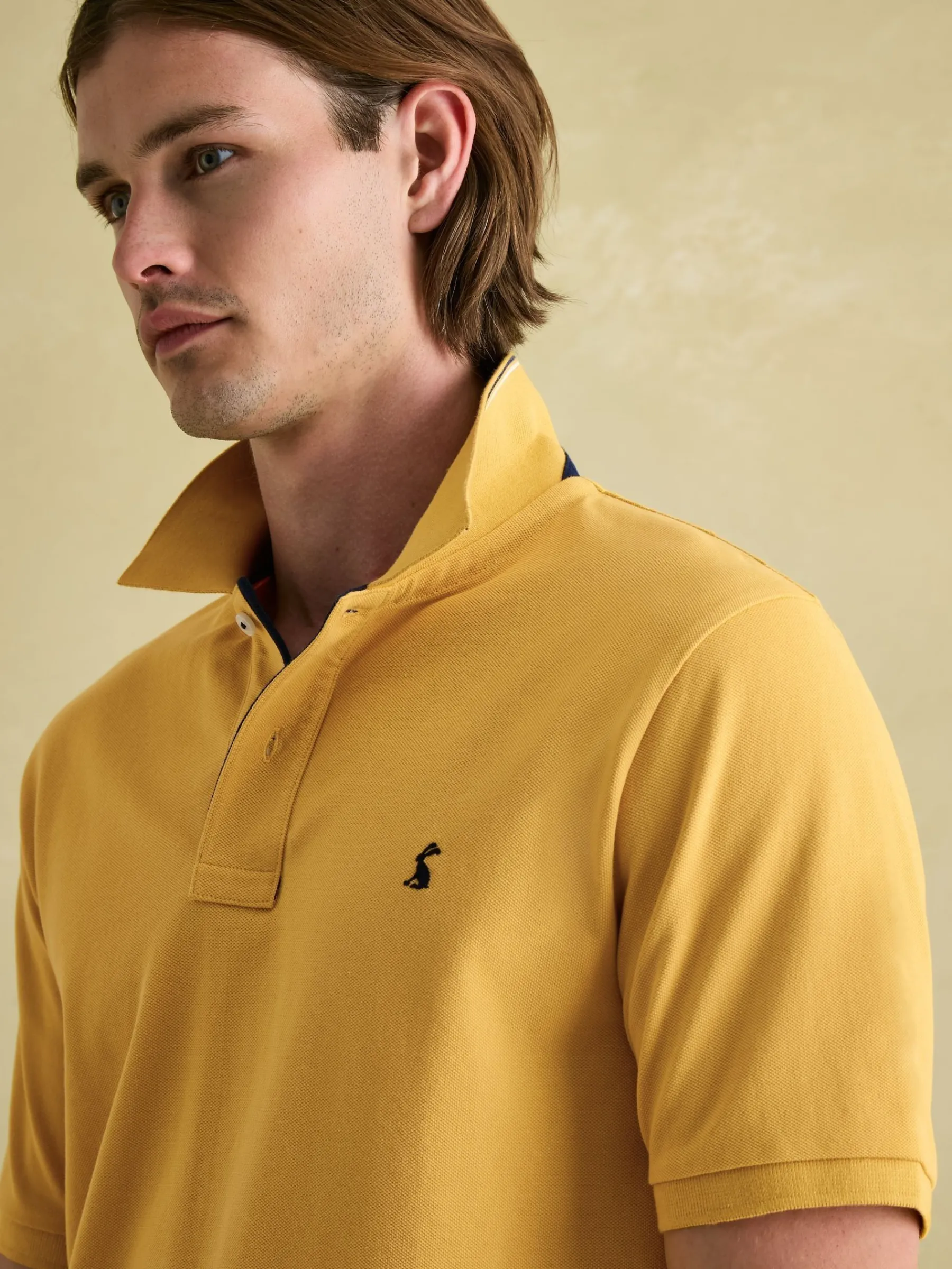 Woody Bright Yellow Regular Fit Cotton Pique Polo Shirt<Joules Outlet