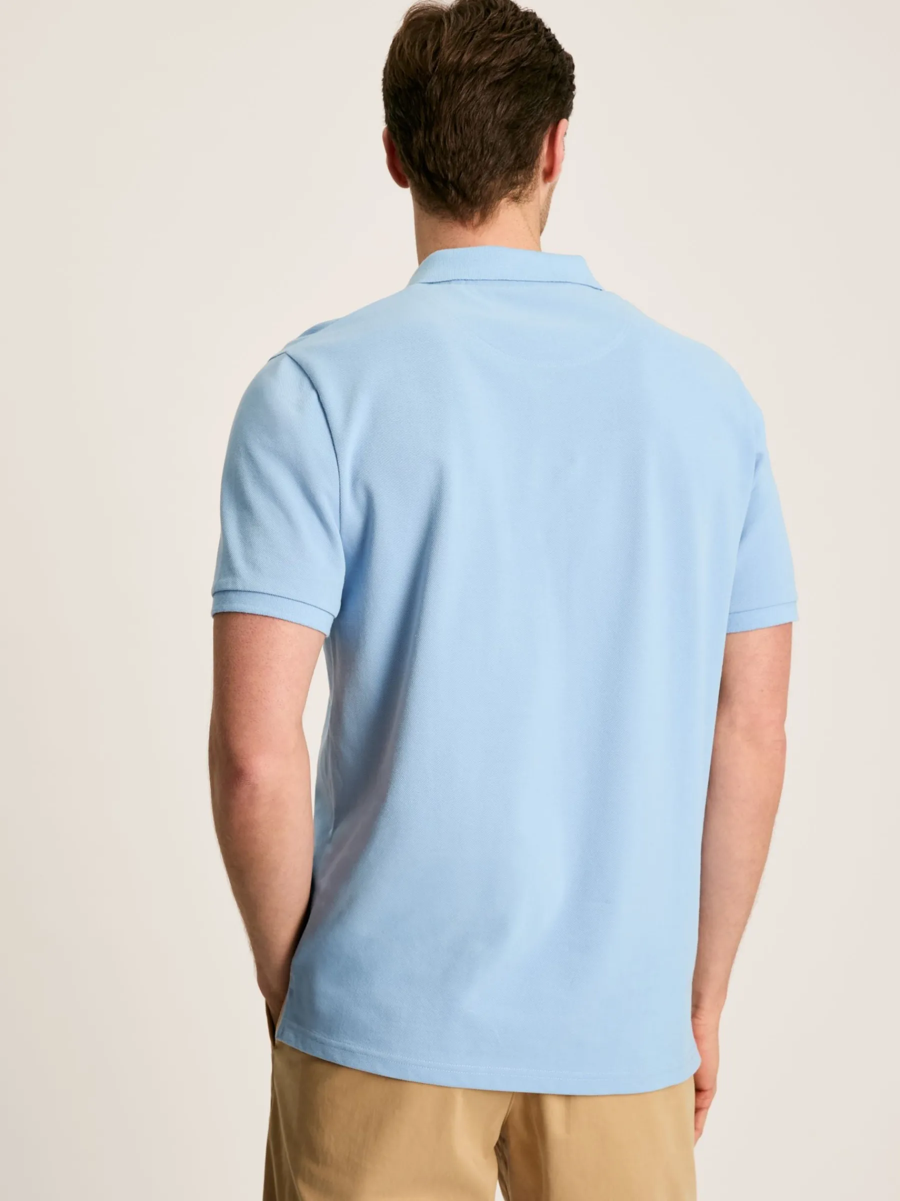 Woody Light Blue Regular Fit Cotton Pique Polo Shirt<Joules Hot