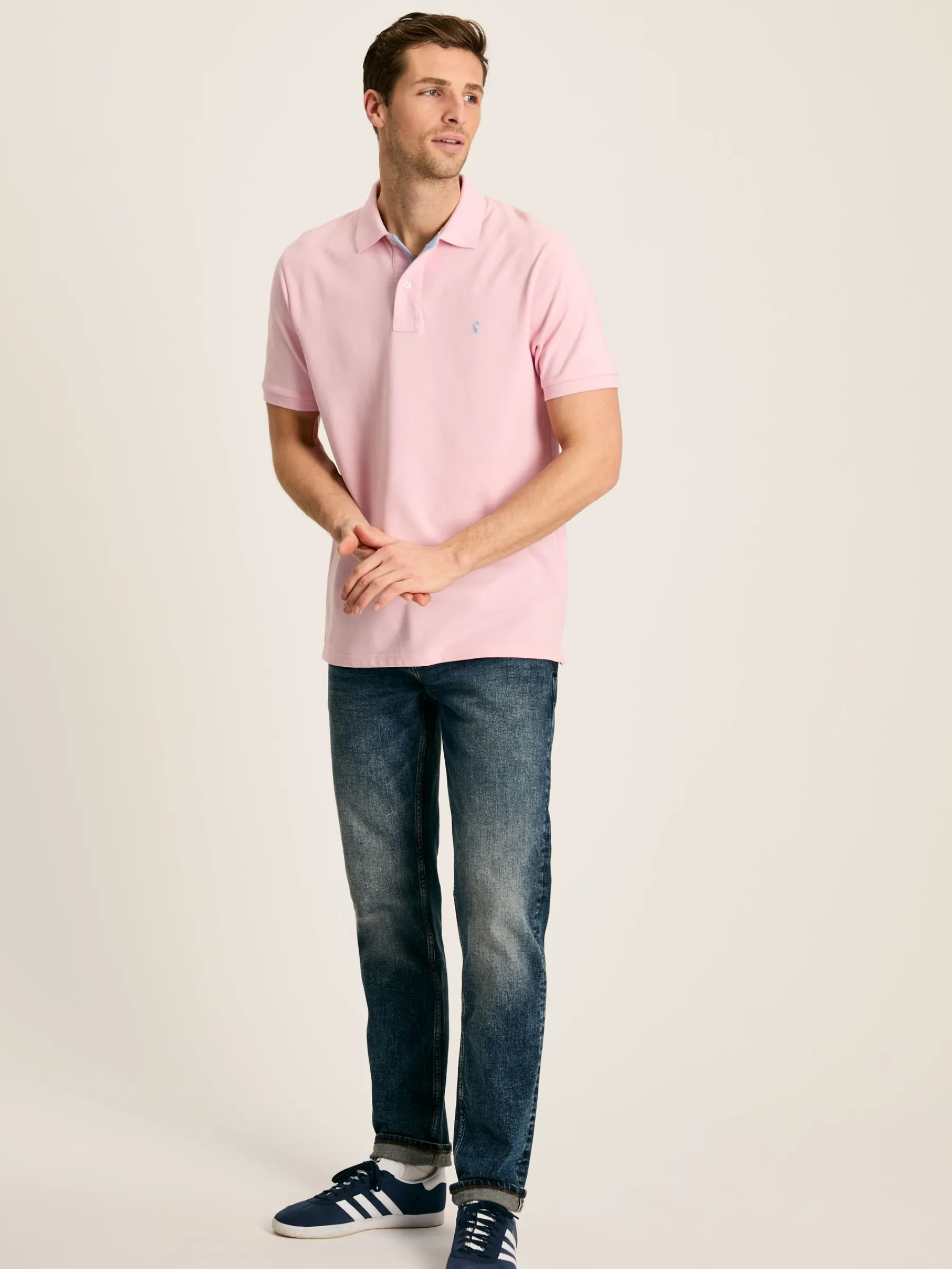 Woody Light Pink Regular Fit Cotton Pique Polo Shirt<Joules Outlet