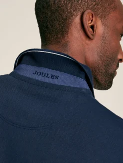 Woody Navy Blue Regular Fit Cotton Pique Polo Shirt<Joules Discount