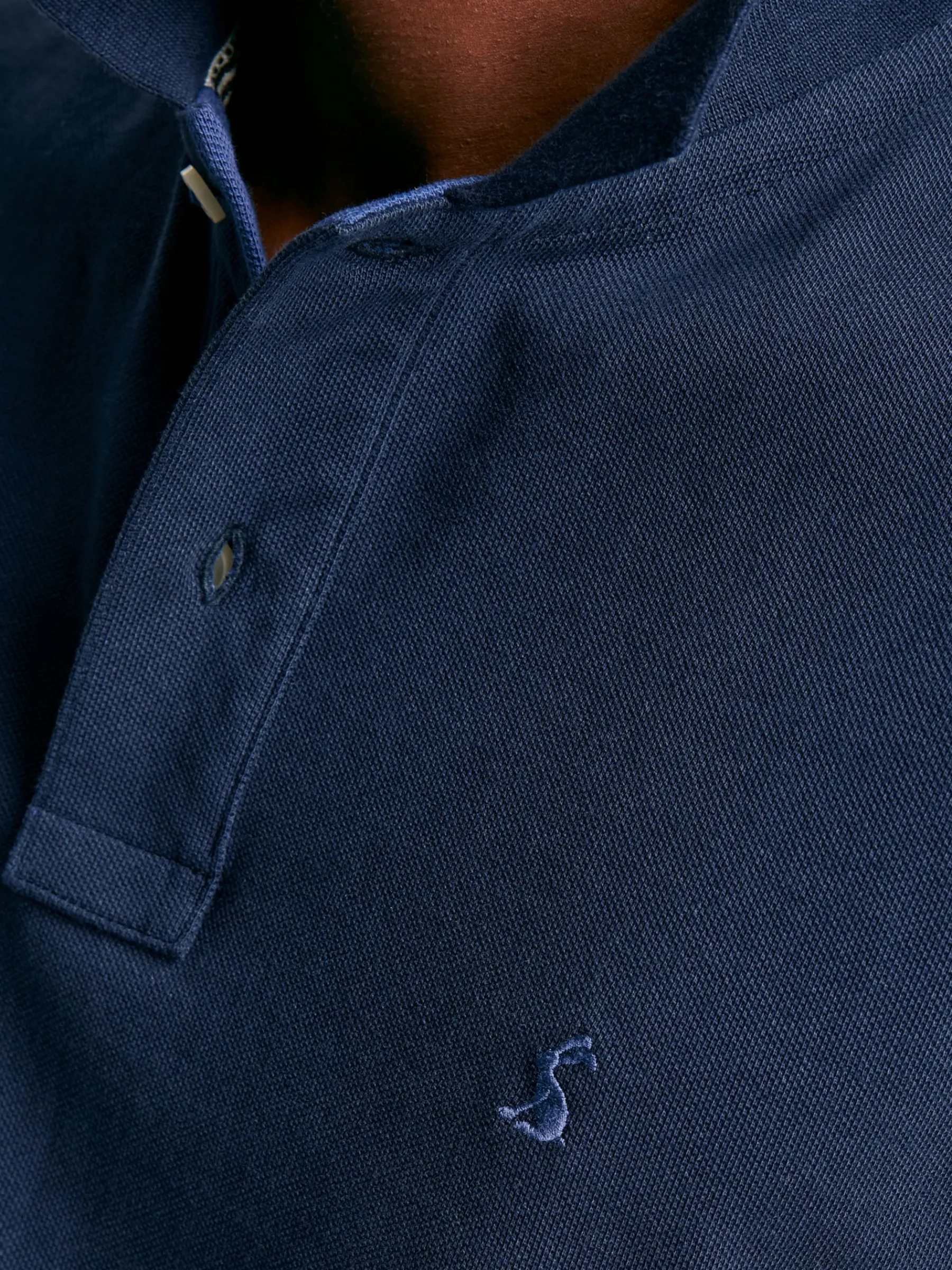 Woody Navy Blue Regular Fit Cotton Pique Polo Shirt<Joules Discount