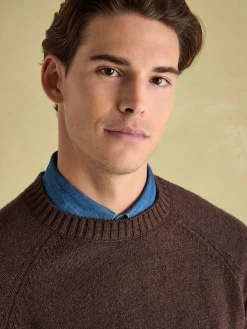 4x4 Brown Intarsia Crew Neck Jumper<Joules Best