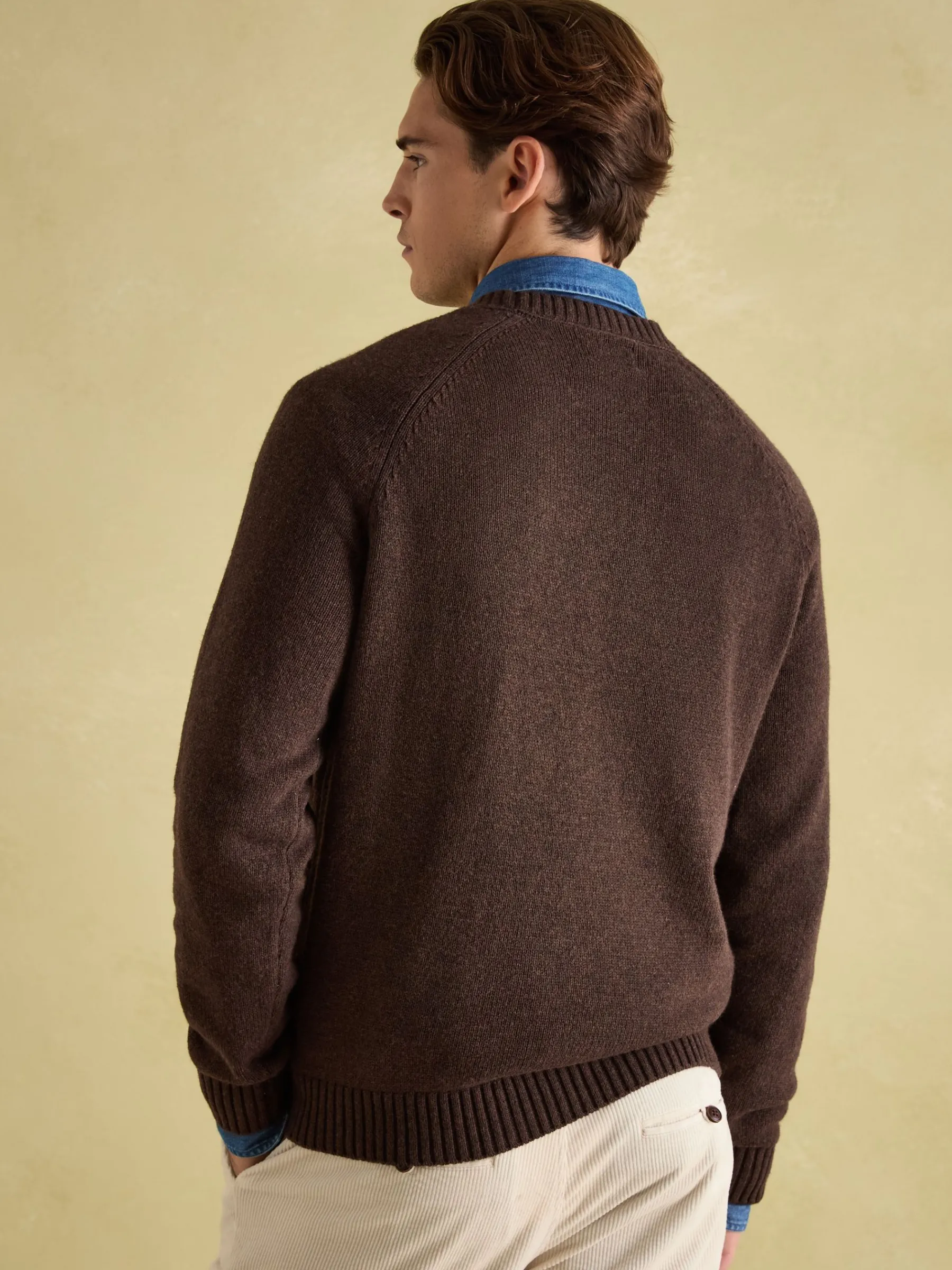4x4 Brown Intarsia Crew Neck Jumper<Joules Best